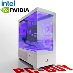 Liquid Cooled RGB Gaming PC i7-9700K RTX 4060 64GB 2TB SSD + 3TB Win11 PRO WiFi - Picture 1 of 4