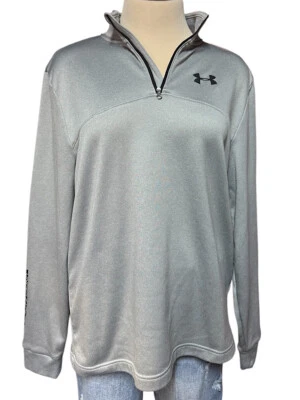 Grey 3/4 Zip Pullover-RF-224MS - Image 1 of 2