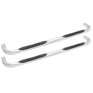 3” Round Nerf Step Bars Polished Set of 2 for F150 F250 F350 Super Duty Crew Cab - Picture 1 of 2
