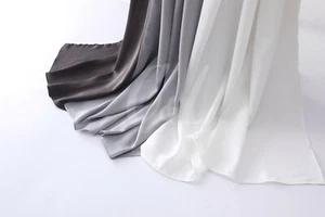 Neu Satin seidig schlichter Schal mit Textur Premium elegant schimmernd Hijab Schal  - Bild 1 von 18