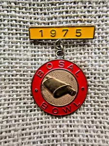 Vintage Enamel Badge - Bosal Bowl - 1975 (Exhaust Pipes) - Picture 1 of 1