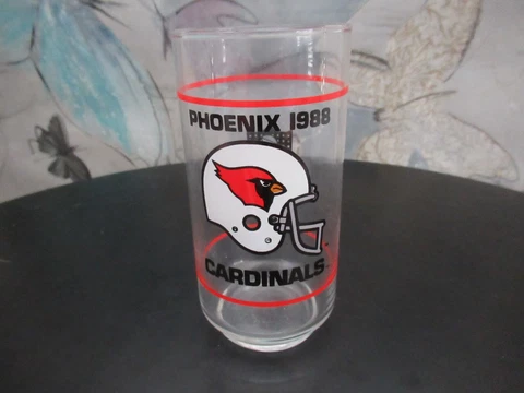 VINTAGE 1988 PHOENIX CARDINALS NFL GLASS 6" Cover