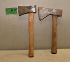 2 early trapper bag axe collectible hatchet vinage hunting tool ax lot A0