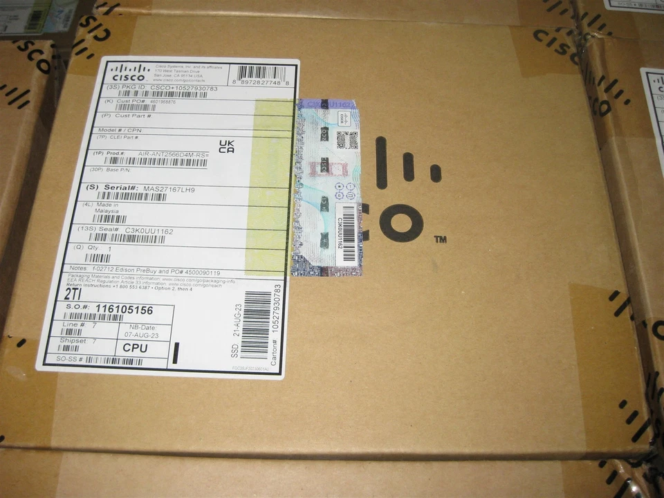 Cisco AIR-ANT2566D4M-RS Aironet 6dBi Dual Band Patch Antenna Self ID NEW - Image 1 of 1