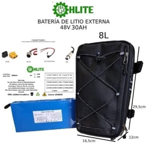 BATERÍA DE LITIO EXTERNA 48V VARIANTES DE 15AH; 20AH; 25AH; 30AH - Imagen 1 de 4