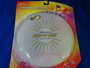 Wham-O Frisbee Dyn-O-Glow 130g Space Design Clear/Black Glow In The Dark NEW T1 - Picture 1 of 6