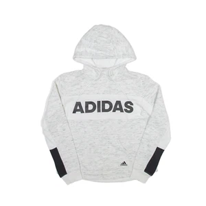 ADIDAS 2018 Hoodie Grey Pullover Girls S - Picture 1 of 6
