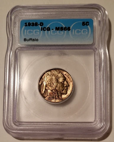 1938 D Buffalo Nickel MS66 ICG Cover