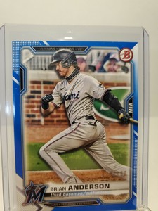 Brian Anderson 2021 Bowman Blue 74/150 #12 (Marlins)