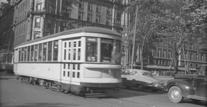 Q025 NEG/RP 1957 MTC MONTREAL PQ TRANSIT CORP TROLLEY #1852 CPR WINDSOR STATION - Picture 1 of 1