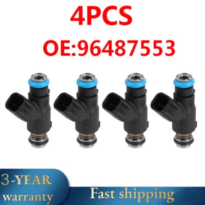 4PCS Fuel Injectors 96487553 Fit Chevrolet Aveo Aveo5 2006-08 Pontiac Wave Wave5 - Image 1 of 4