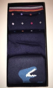 PAUL SMITH 3 PACK NAVY MENS DRESS SOCKS NWT BRAND NEW 100% EXCLUSIVE - Picture 1 of 5