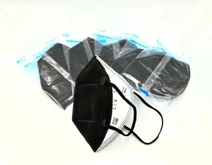 100 Stück EINZELN VERPACKT zertifizierte FFP2 Masken Farbe SCHWARZ - Bild 1 von 6