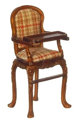 Bambole Casa Vittoriano Seggiolone Noce 1:24 Mezza Pollici JBM Vivaio Bambino di - Immagine 1 di 4