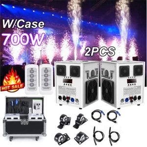 Máquina de fuegos artificiales chispa fría 700W DMX DJ fiesta boda escenario efecto estuche batería - Imagen 1 de 41