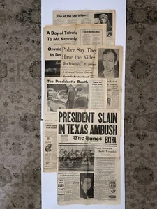 John F. Kennedy Assassination Newspapers Nov 22 - 26 1963 - Picture 1 of 6