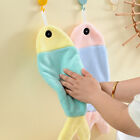 Coral Velvet Fish Hand Towels Hanging Soft Thicken Absorbent Quick Drying Towels