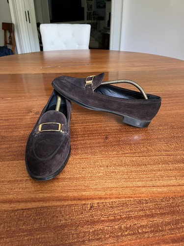 TOD’S Mocassini mocassini marroni in pelle scamosciata Tods Tod's taglia 39 5 donna US 9 logo fibbia