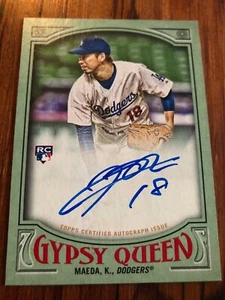 2016 Topps Gypsy Queen Autograph Green #GQAKMA Kenta Maeda Auto Rookie #93/99 SP - Picture 1 of 2