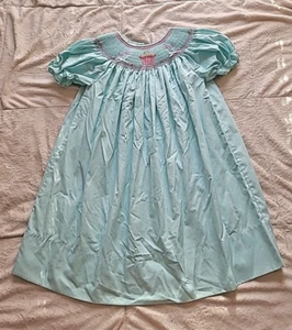 Rosalina Collection Dress Size 4t Blue Smocked Cupcakes Cake Birthday Long - Picture 1 of 7