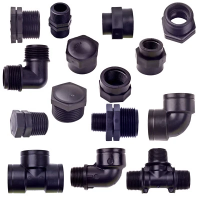 ELYSEE Gewindefitting Gewindeanschluss PP Doppelnippel T-Stück Winkel Muffe Bogen