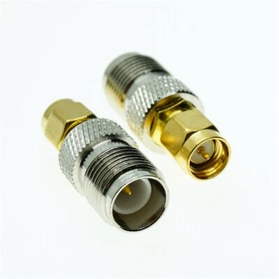 SMA Male plug to RP-TNC female jack Straight RF Adapter for Antenna Connector - Image 1 of 2
