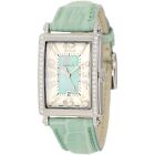 Gevril Womens 7246Ne Mini Avenue Of Americas Quartz Green Diamond Leather Watch