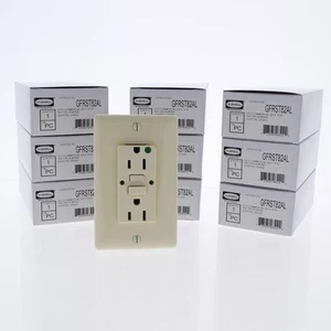 10 salidas de receptáculo Hubbell 5-15R 15A autodiagnóstico hospital GFCI almendra GFRST82AL - Imagen 1 de 6