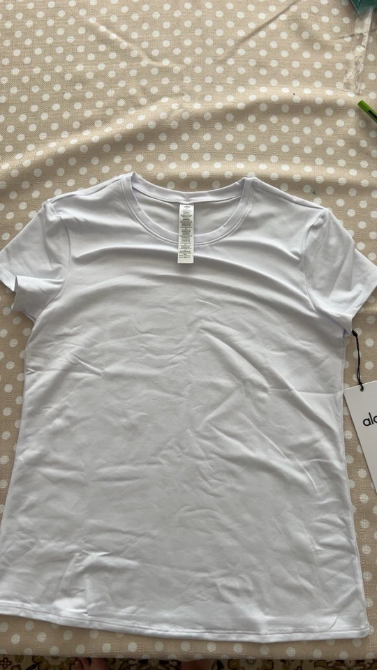 Alo Yoga Alosoft Finesse Tee Short Sleeve Size - S ( Black )