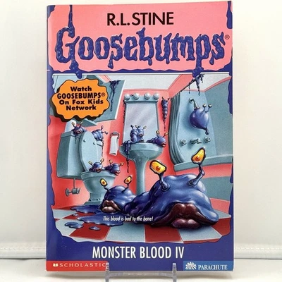 Goosebumps #62: Monster Blood IV 1997 1st Printing R.L. Stine, Missing Cards, VG - Image 1 of 4