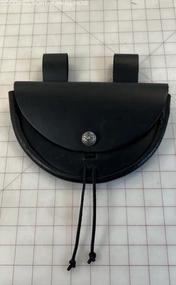 Renboots Medieval/Renacentista Cosplay Bolso Cinturón Cuero Negro Foto 1 de 4