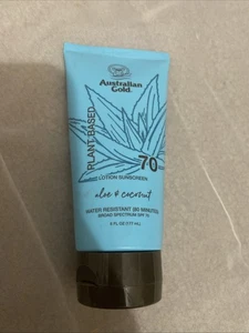 Australian Gold Plant Based Sunscreen SPF 70 Aloe & Coconut 6 oz. Exp. 03/25 - Picture 1 of 3