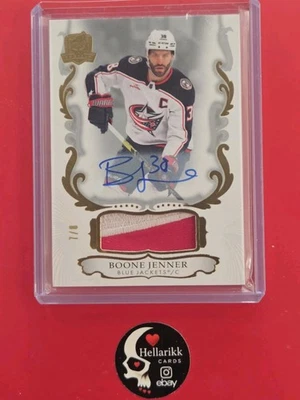 2023-24 Boone Jenner The Cup /8 Auto Patch #73 Columbus Blue Jackets Upper Deck - Image 1 of 2