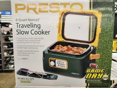 Presto 8-Qt Nomad Traveling Slow Cooker, Green/Gold - Image 1 of 4