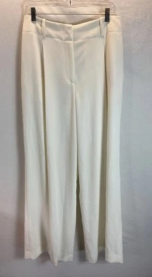 Pantalones REISS Pierna Ancha A Medida Marfil Talla 8 Silencioso Lujo Elegante Diseñador Foto 1 de 4