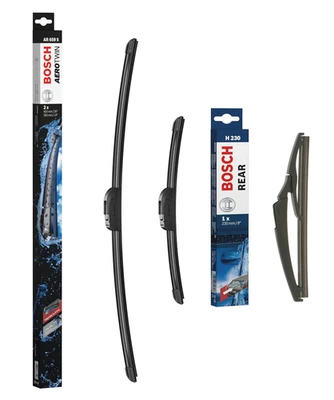 Juego de limpiaparabrisas para Nissan Micra delantero + trasero 2017 en adelante BOSCH AEROTWIN Foto 1 de 4