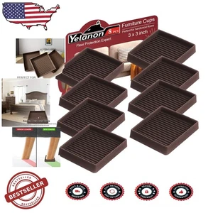 8 Stück 3 Zoll Möbelgreifer - Wiederverwendbare Gummi Bett Couch Stopper, Geräuschfrei - Bild 1 von 9