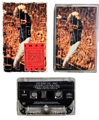 INXS – Live Baby Live Cassette Tape 1991 in slip case with booklet on Mercury - Imagem 1 de 4