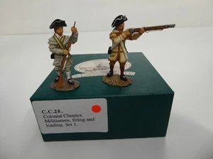 FRONTLINE FIGURES CC25 COLONIAL CLASSICS MILITIAMEN FIRING AND LOADING SET 1 - Picture 1 of 7