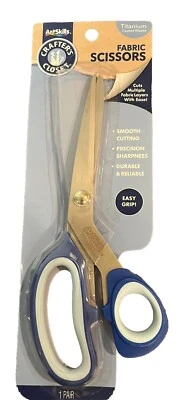ArtSkills Precision Fabric Scissors Titanium Easy Grip Fabric Crafters Closet - Image 1 of 4