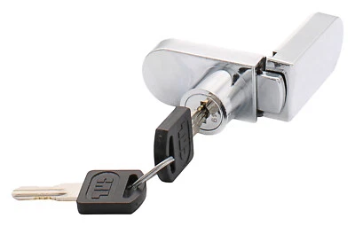 CR LAURENCE CRL Chrome No-Drill Showcase Lock Keyed Alike Peel & Stick Easy Install New