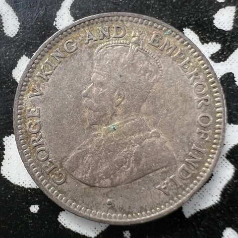 1918 British Guiana 4 Pence Fourpence Lot#W2814 Silver! Low Mintage Cover
