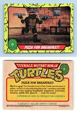 Pizza For Breakfast #9 Teenage Mutant Ninja Turtles 1989-90 Topps Trading Card
