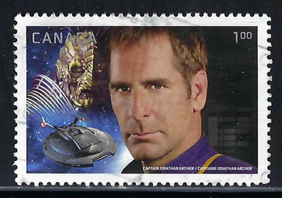 CANADÁ USADO - SCOTT # 2983b - DE HOJA DE RECUERDO - STAR TREK: CAPITANES - 2017 Foto 1 de 1