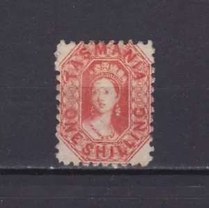 TASMANIA AUSTRALIA 1863, SG# 68, CV £700, Perf 10, Wmk Double-lined, QV, MH - Picture 1 of 2