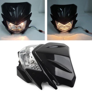 Universal Motorcycle Fairing Headlight Lamp Hi /Lo Fit Street Fighter Dirt Bike - Bild 1 von 12