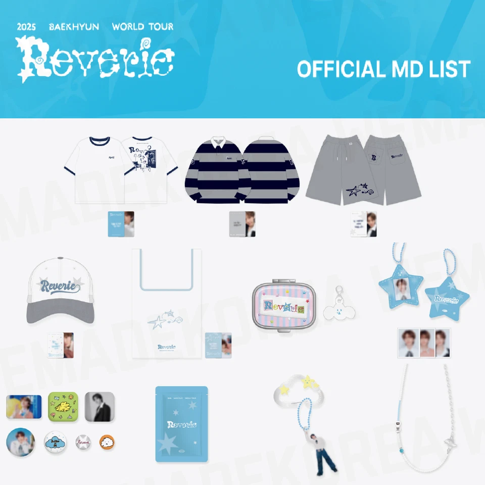 2025 BAEKHYUN World Tour Reverie Official MD T-shirt / Key Ring / etc - Image 1 of 1