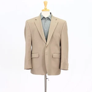Ralph Lauren 42S Beige Sport Coat Blazer Jacket Solid 2B Wool - Picture 1 of 11