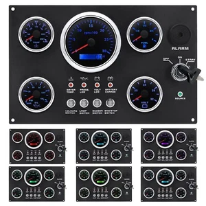 5 Gauge Set with 0-3000 RPM Instrument Panel 7 Colors LED For Marine Boat, Yacht - Bild 1 von 12