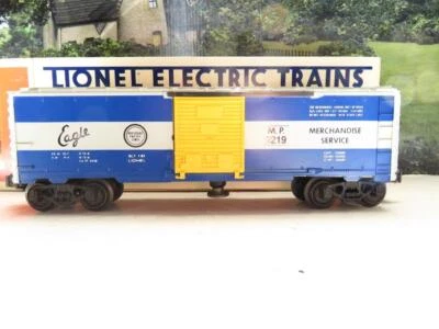 LIONEL TRAINS  -027 SCALE- 9219 MISSOURI PACIFIC OPERATING  BOXCAR - LN- BXD- SH - Image 1 of 4